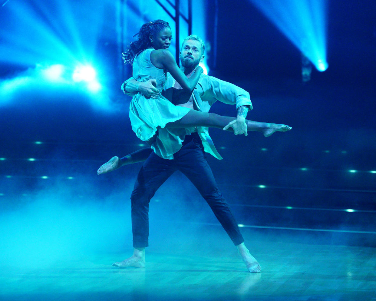 Charity Lawson and Artem Chigvintsev during the Oct. 24 episode. (Christopher Willard / The Walt Disney Company)