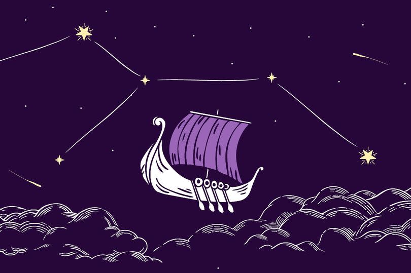 Illustration, showing a Viking ship, for this year's festive attraction at Bamburgh Castle which has revealed the theme will be A Christmas Through Time