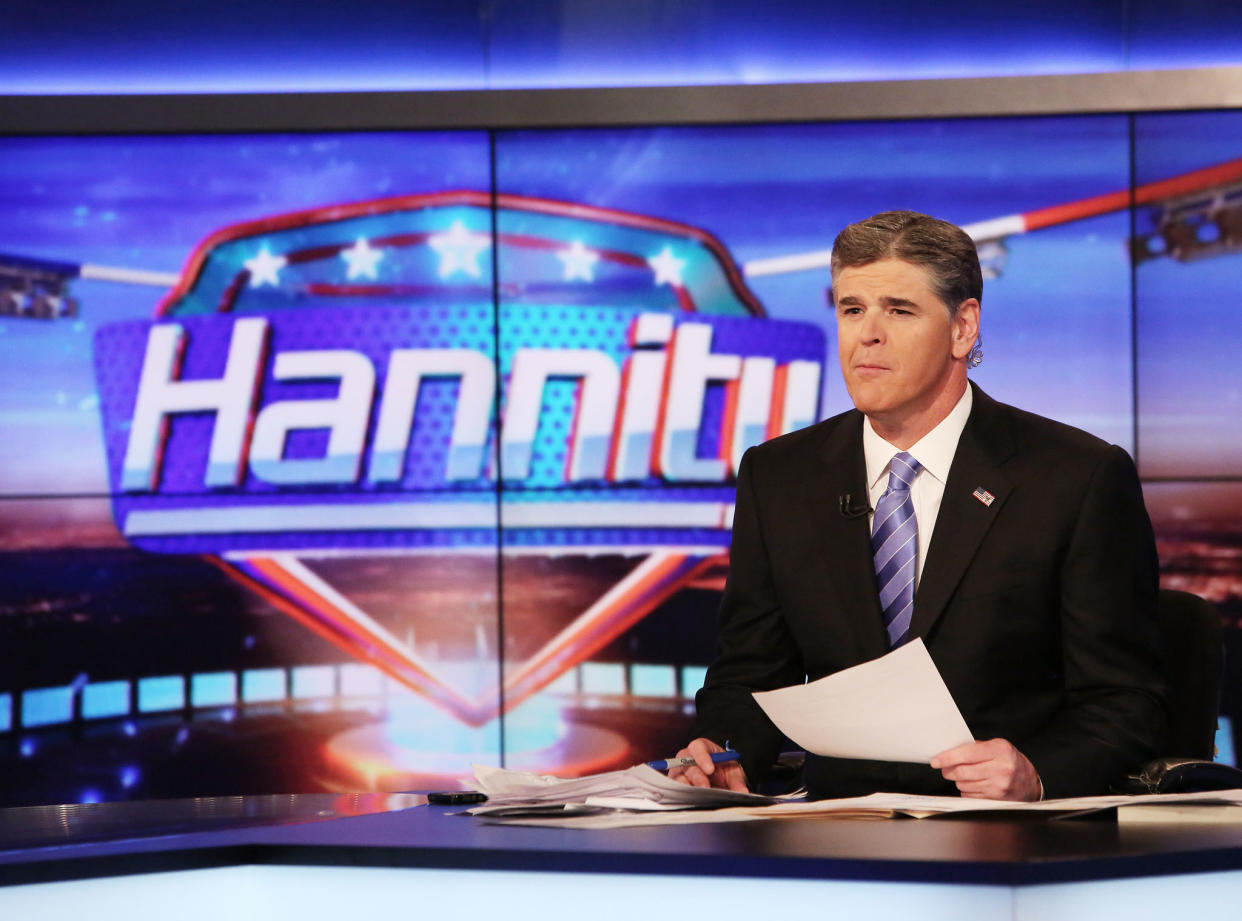 Fox News host Sean Hannity was criticised for his opinionated political coverage by veteran journalist Ted Koppel