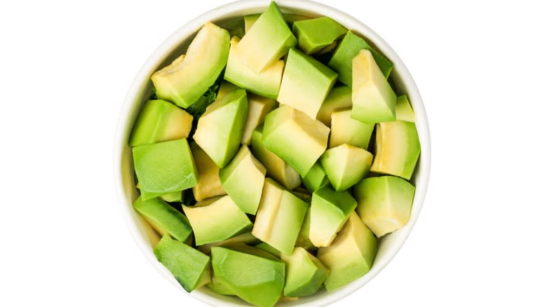 bowl of avocado slices