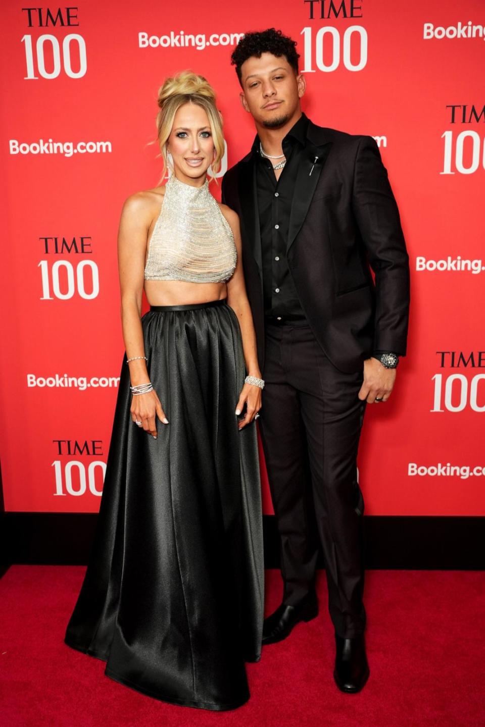 PHOTO: Patrick Mahomes and Brittany Mahomes attend the 2024 TIME100 Gala at Jazz at Lincoln Center, on April 25, 2024, in New York. (Jared Siskin/Patrick McMullan via Getty Images)