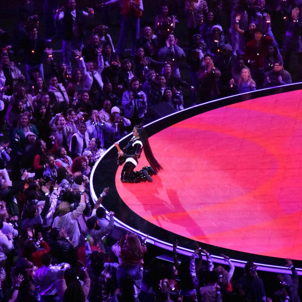 H.E.R. performs during the Halftime Show