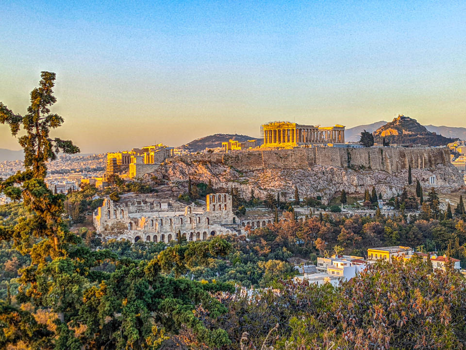 The Acropolis from Filopappou Hill.