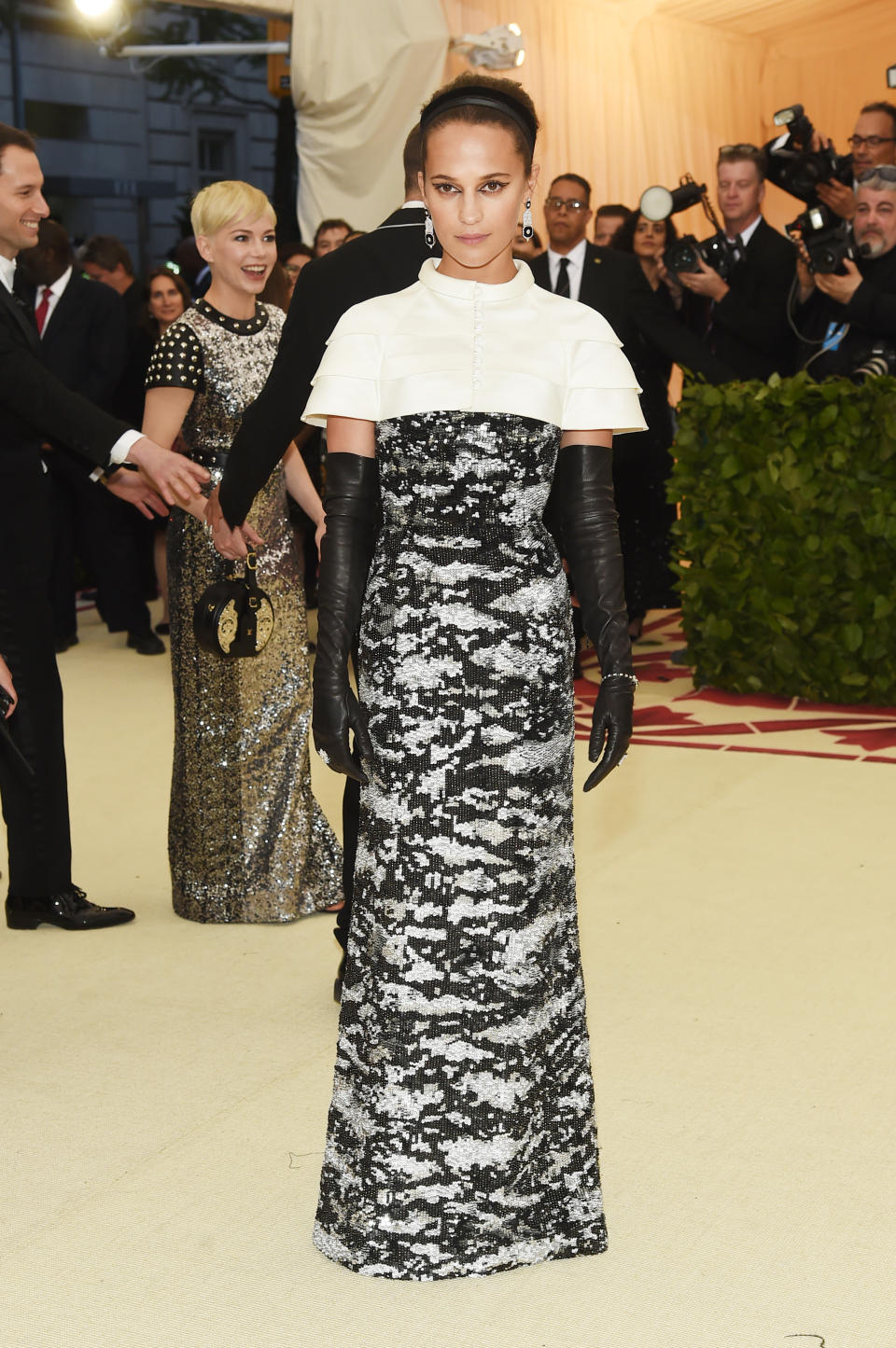 <p>Alicia Vikander showed off her Louis Vuitton interpretation of the Met Gala theme. Photo: Getty Images </p>