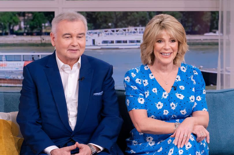 Eamonn Holmes and Ruth Langsford in the This Morning studio