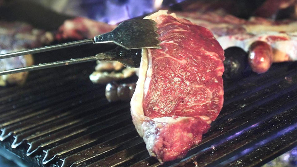 A stock image of a steak on a barbecue. Coles said they would pass their shoppers' feedback on to their quality team. 