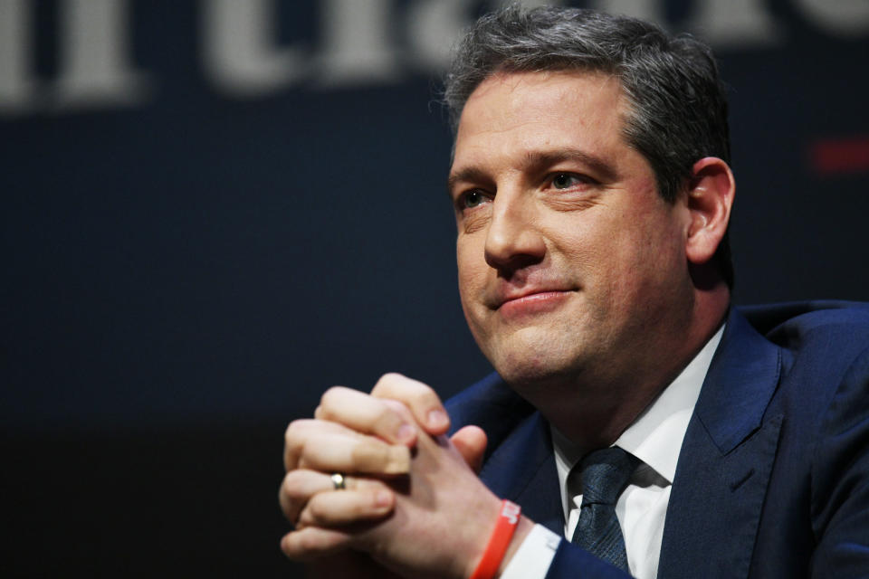 Rep. Tim Ryan (Ohio) speaks at the HuffPost Heartland Forum in Storm Lake, Iowa. 