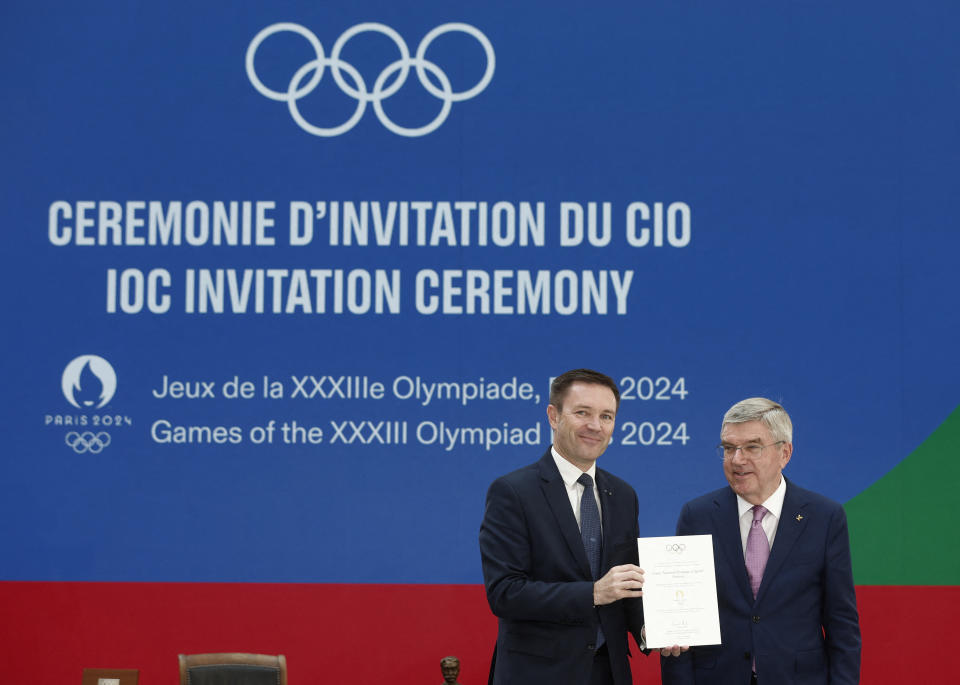 Thomas Bach has made no secret he wants athletes from Russia and Belarus at the Paris 2024 Olympics but competing as independent individuals, with no involvement in team sports (Reuters via Beat Media Group subscription)