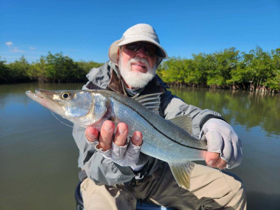 Geno Giza's snook, caught on a Clouser Minnow, checked in at 29 inches before release.