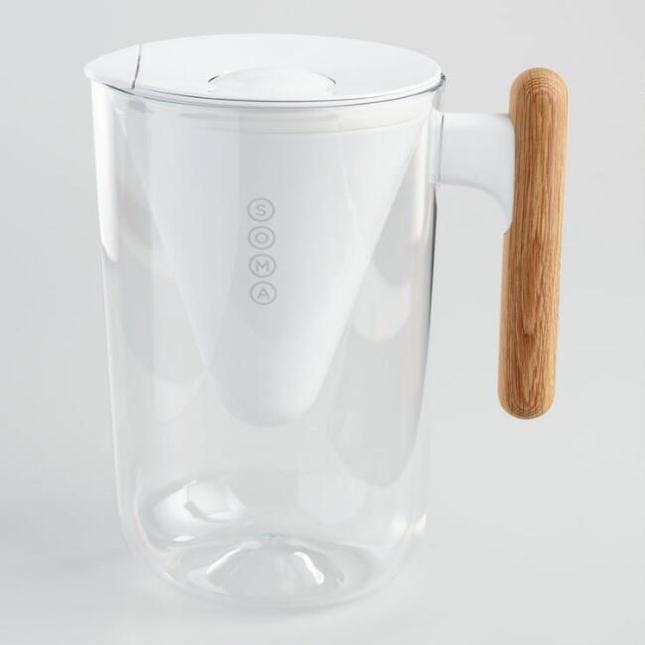 Soma 10 Cup Water Filter Pitcher With Bamboo Handle