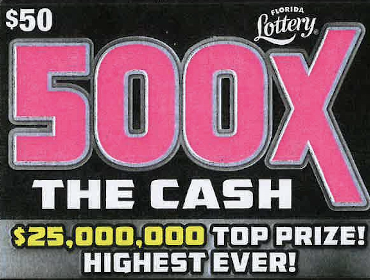 Richard Braswell of St. Augustine is the latest announced winner to cash in on the Florida Lottery's 500X The Cash scratch-off game.