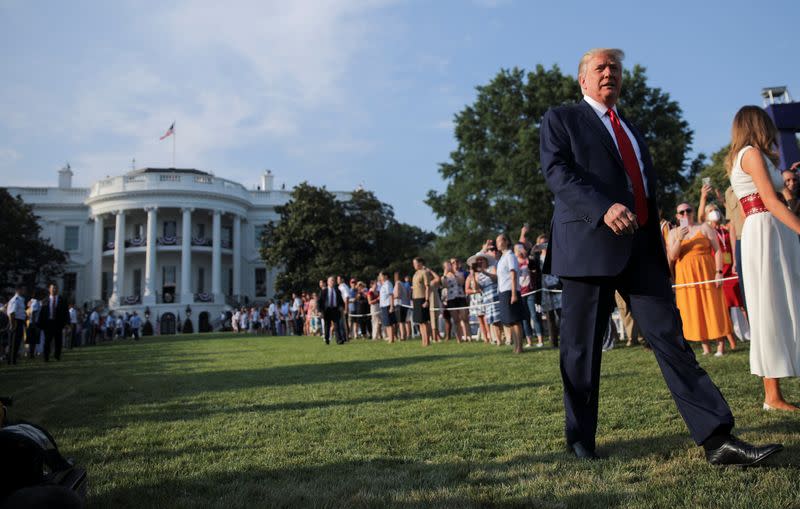 FILE PHOTO: U.S. President Donald Trump holds 4th of July U.S. Independence Day celebrations at the White House