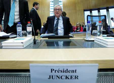 European Commission President Jean-Claude Juncker chairs a special meeting of the EU executive body in Brussels, Belgium, February 28, 2017. REUTERS/Yves Herman