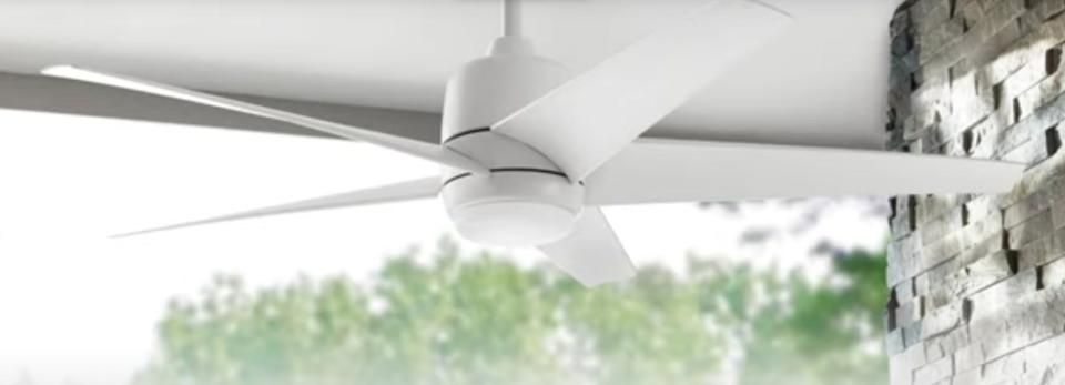 Hampton Bay 54-Inch Mara Indoor/Outdoor Ceiling Fan (Matte White Finish) 