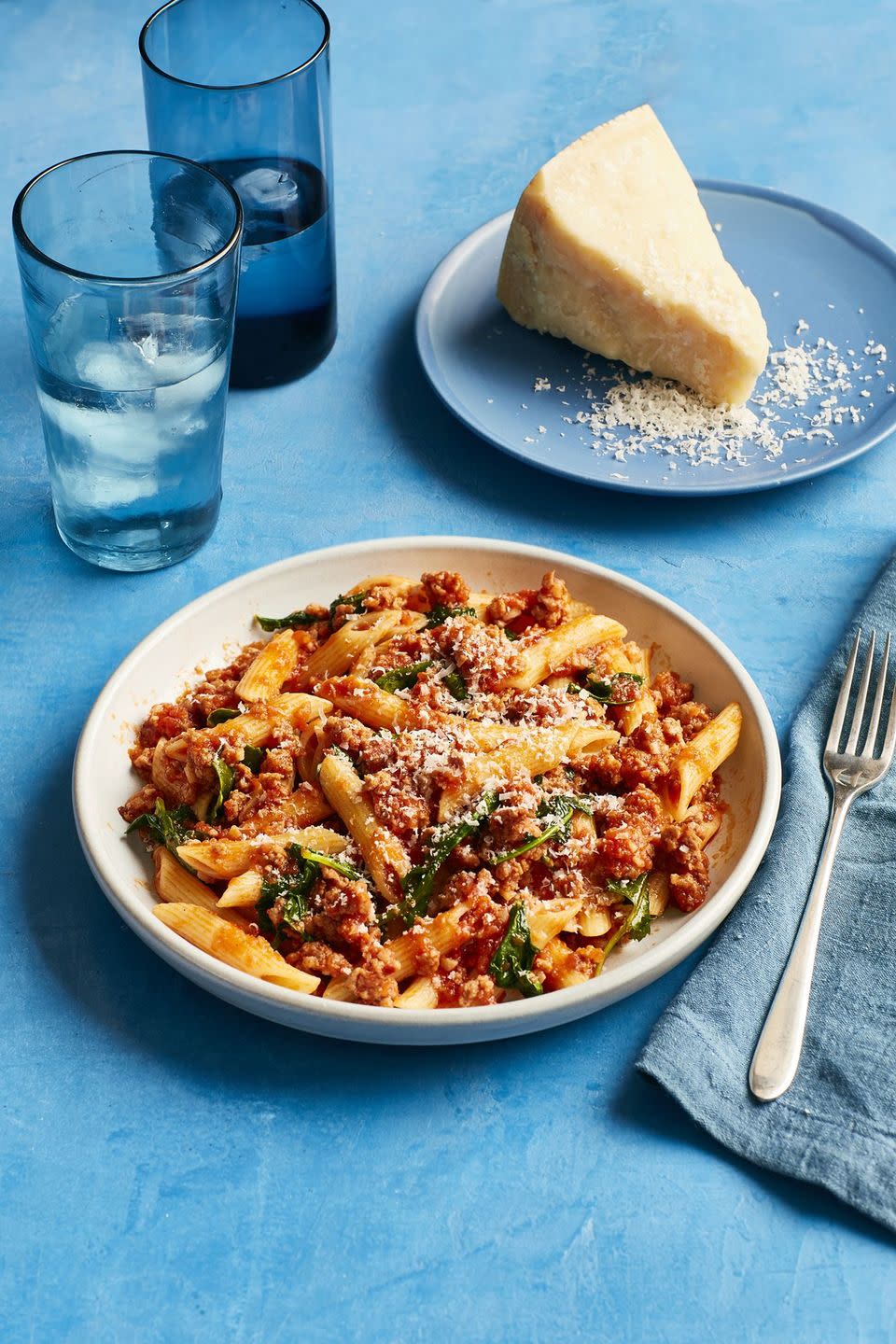 <p>If you've had a hectic day of running around and need something hearty, this pasta dish will not disappoint. Sprinkle on some fresh parmesan, and you'll think you've been transported straight to Italy.</p><p><em><a href="https://www.womansday.com/food-recipes/food-drinks/recipes/a60509/pasta-with-easy-sausage-ragu-recipe/" rel="nofollow noopener" target="_blank" data-ylk="slk:Get the Pasta with Easy Sausage Ragu recipe.;elm:context_link;itc:0;sec:content-canvas" class="link ">Get the Pasta with Easy Sausage Ragu recipe.</a></em></p>