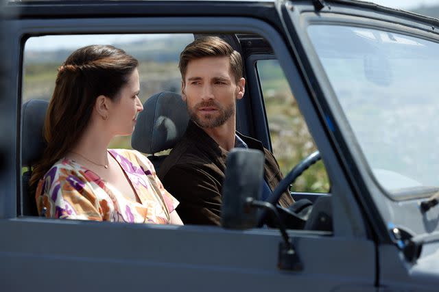 <p>Hallmark Media/ Dominic Catania</p> Margaret Clunie and Andrew Walker in Hallmark Channel's 'For Love and Honey'