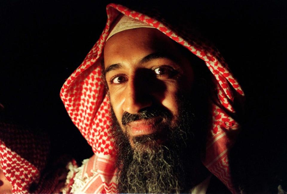 Osama bin Laden, photographed by Robert Fisk (Robert Fisk/The Independent)