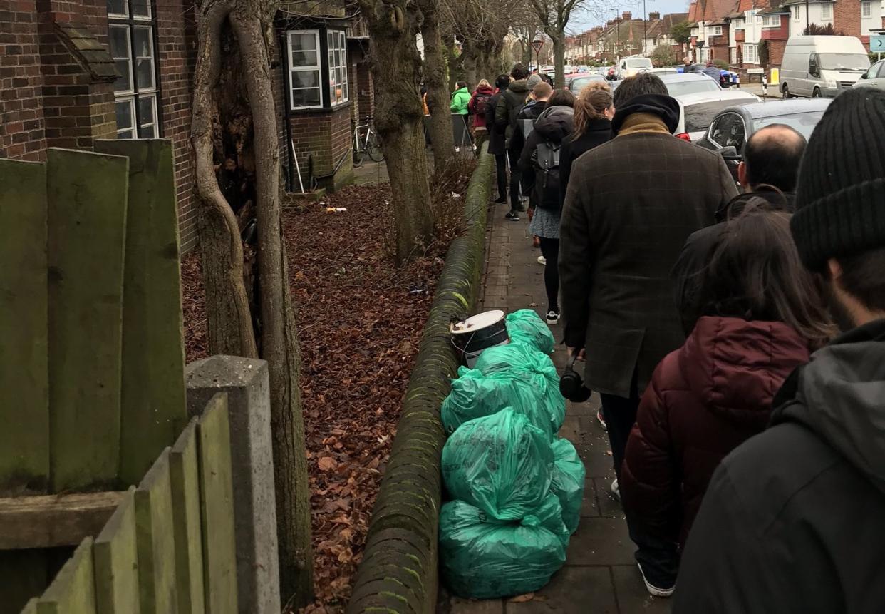 Voters reported unprecedented queues at polling stations (Picture: Alixe Bovey/Twitter)