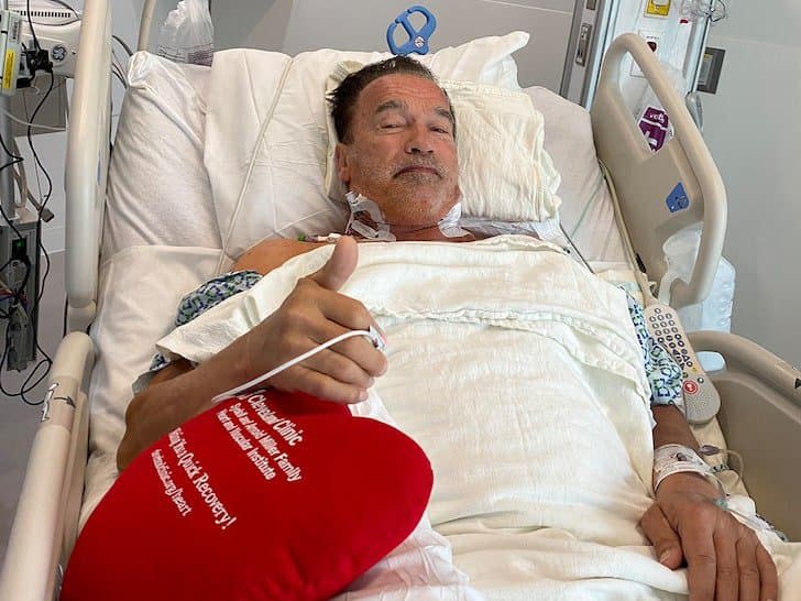 Arnold Schwarzenegger à l'hôpital - Capture d'écran Instagram