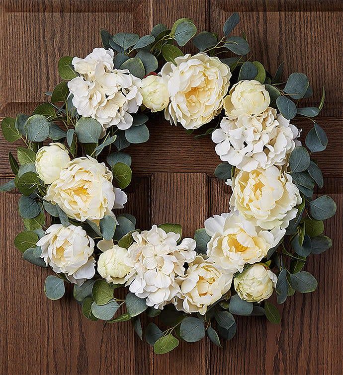 White Hydrangea Wreath