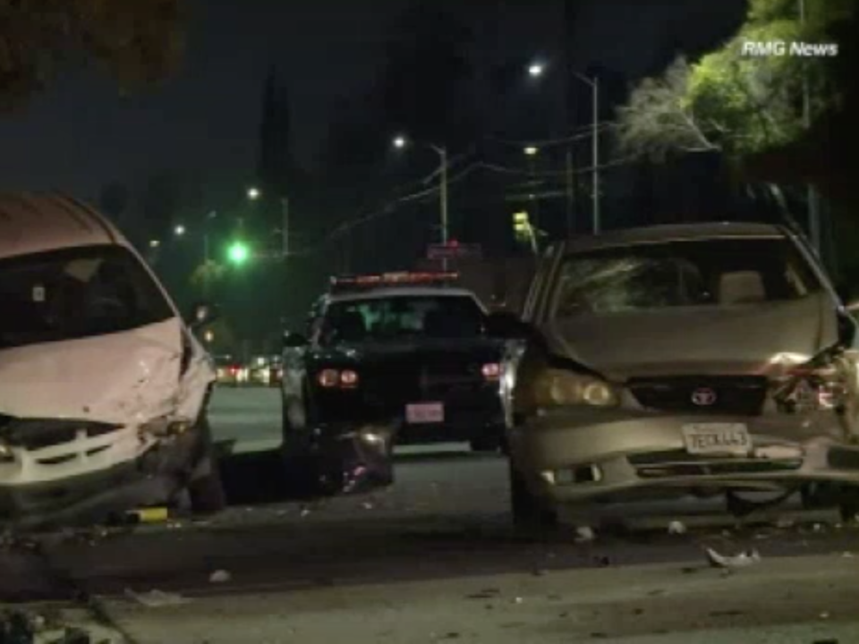 Suspected Los Angeles street race ends in massive crash ‘like Armageddon’