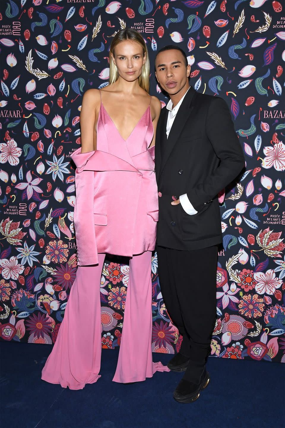 <p>Natasha Poly and Olivier Rousteing</p>