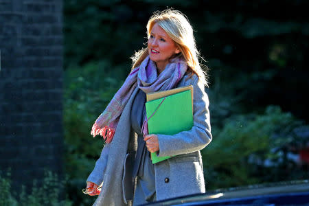 FILE PHOTO: Britain's Secretary of State for Work and Pensions Esther McVey arrives at Downing Street in London, Britain, September 13, 2018. REUTERS/Hannah McKay/File photo