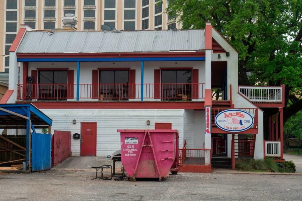 A dumpster sits behind the former Fill-up with Billups restaurant in Biloxi as the building is prepared to be remodeled into a new venture. Hannah Ruhoff/Sun Herald