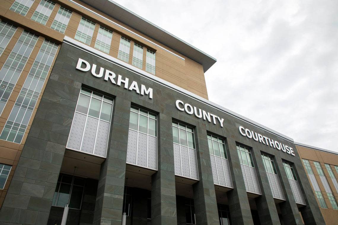 Photo of the Durham County Courthouse made on Monday, Aug. 24, 2020, in Durham, N.C.