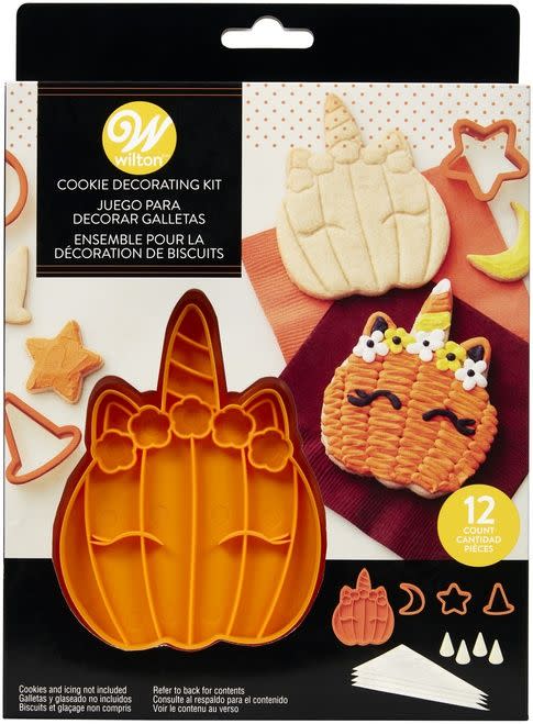 7) Unicorn Pumpkin Cookie Decorating Kit