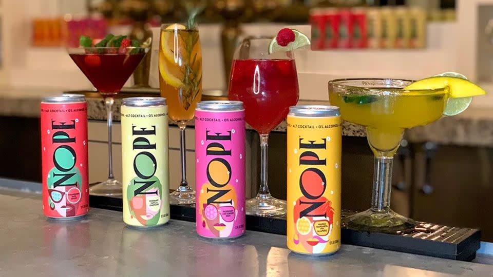 Cans of NOPE. - From NOPE Beverages