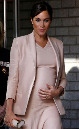 Meghan, Duchess of Sussex leaves the National Theatre in London, January 30. REUTERS/Henry Nicholls/Files