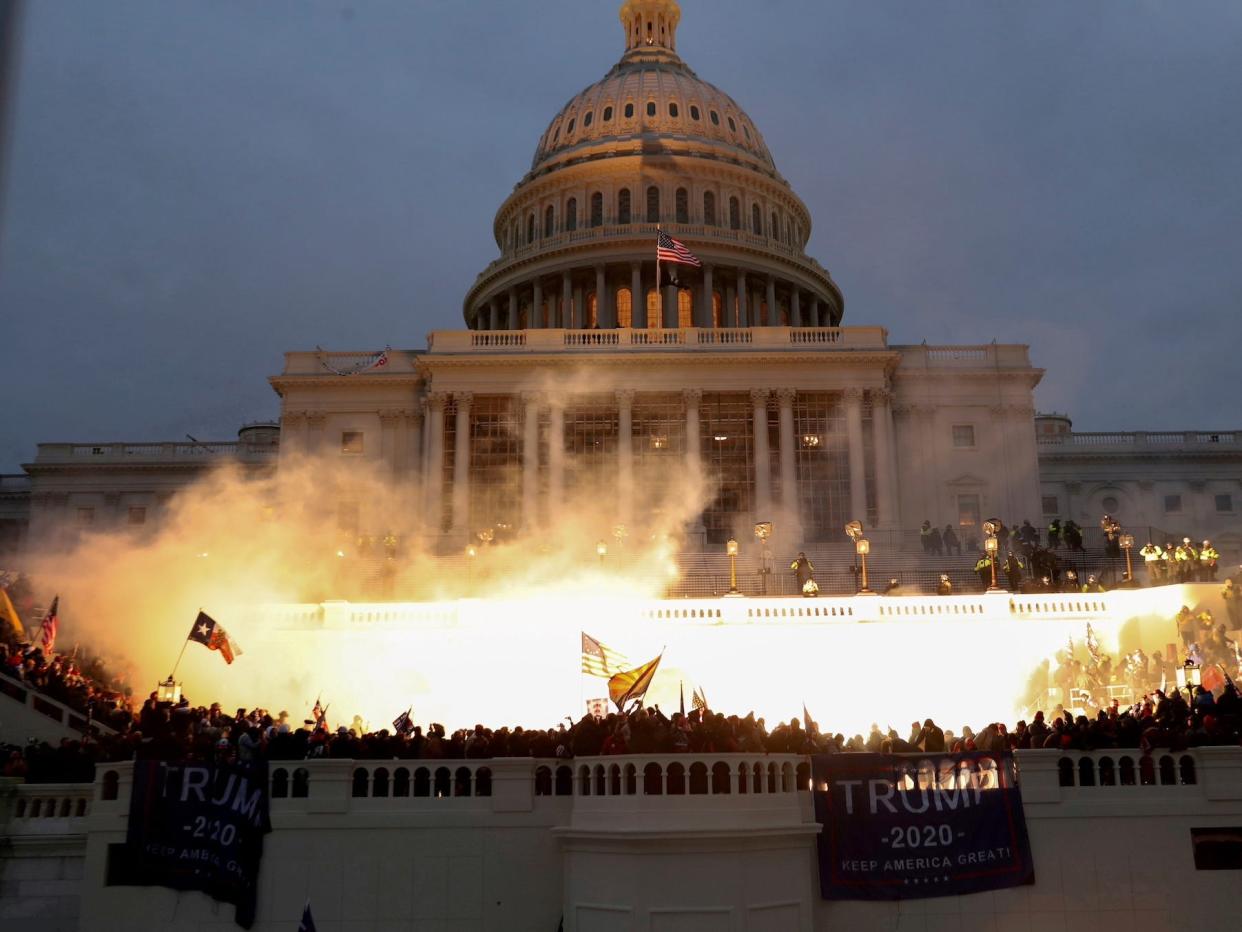 Capitol attack explosion fire