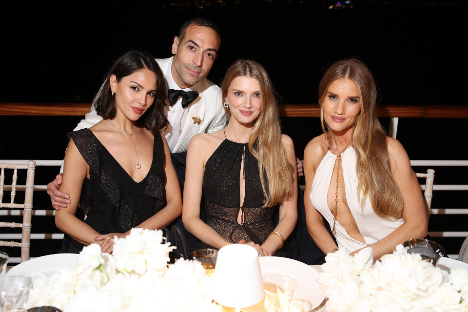 CANNES, FRANCE - MAY 18: (L-R) Eiza González Reyna, Mohammed Al Turki, Lily Donaldson and Rosie Huntington-Whiteley attend The Red Sea International Film Festival's "Women in Cinema" Gala in partnership with Vanity Fair Europe at Hotel Du Cap on May 18, 2024 in Cannes, France. (Photo by Daniele Venturelli/Getty Images for Red Sea International Film Festival)
