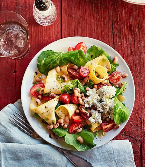 <p>Not only does this dish look fun, but it tastes amazing and is the perfect addition to any dinner lineup.</p><p><a href="https://www.womansday.com/food-recipes/food-drinks/recipes/a29540/shaved-squash-salad-recipe-ghk0315/" rel="nofollow noopener" target="_blank" data-ylk="slk:Get the Shaved Squash Salad recipe.;elm:context_link;itc:0;sec:content-canvas" class="link "><em>Get the Shaved Squash Salad recipe.</em></a><br></p>