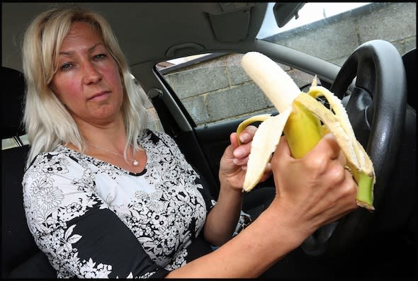 Driver with a banana