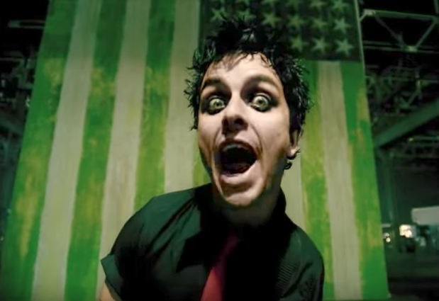 Billy Joe Armstrong in the Green Day video for 'American Idiot': YouTube/Green Day