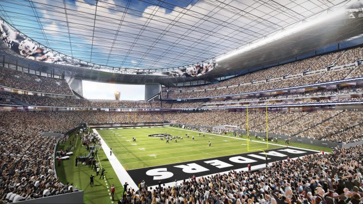 A look at the projected stadium plans for the Las Vegas Raiders. (Photo courtesy of MANICA Architecture) 