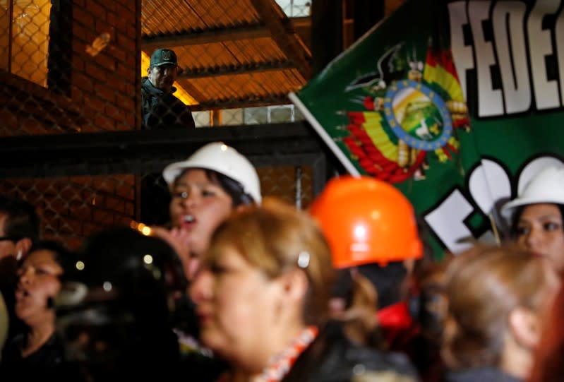 Protest against Bolivia's President Evo Morales in La Paz