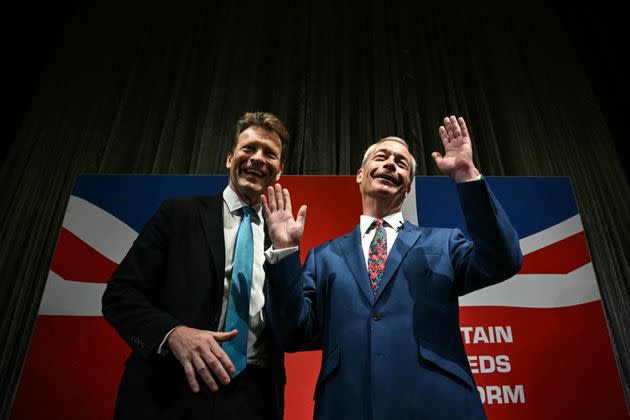 Nigel Farage and Richard Tice at Reform UK's campaign launch on Thursday 
