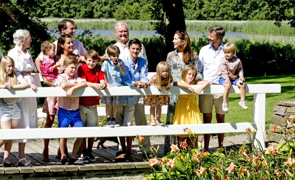 The 83-year-old is pictured here with his many grandchildren. Photo: Getty Images