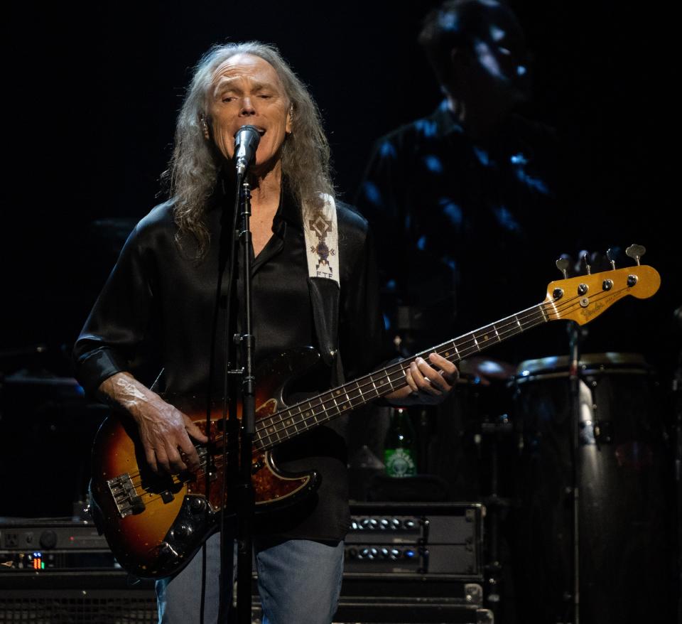 Timothy B. Schmit performs with Eagles Monday, Oct. 9, 2023, at the Gainbridge Fieldhouse.