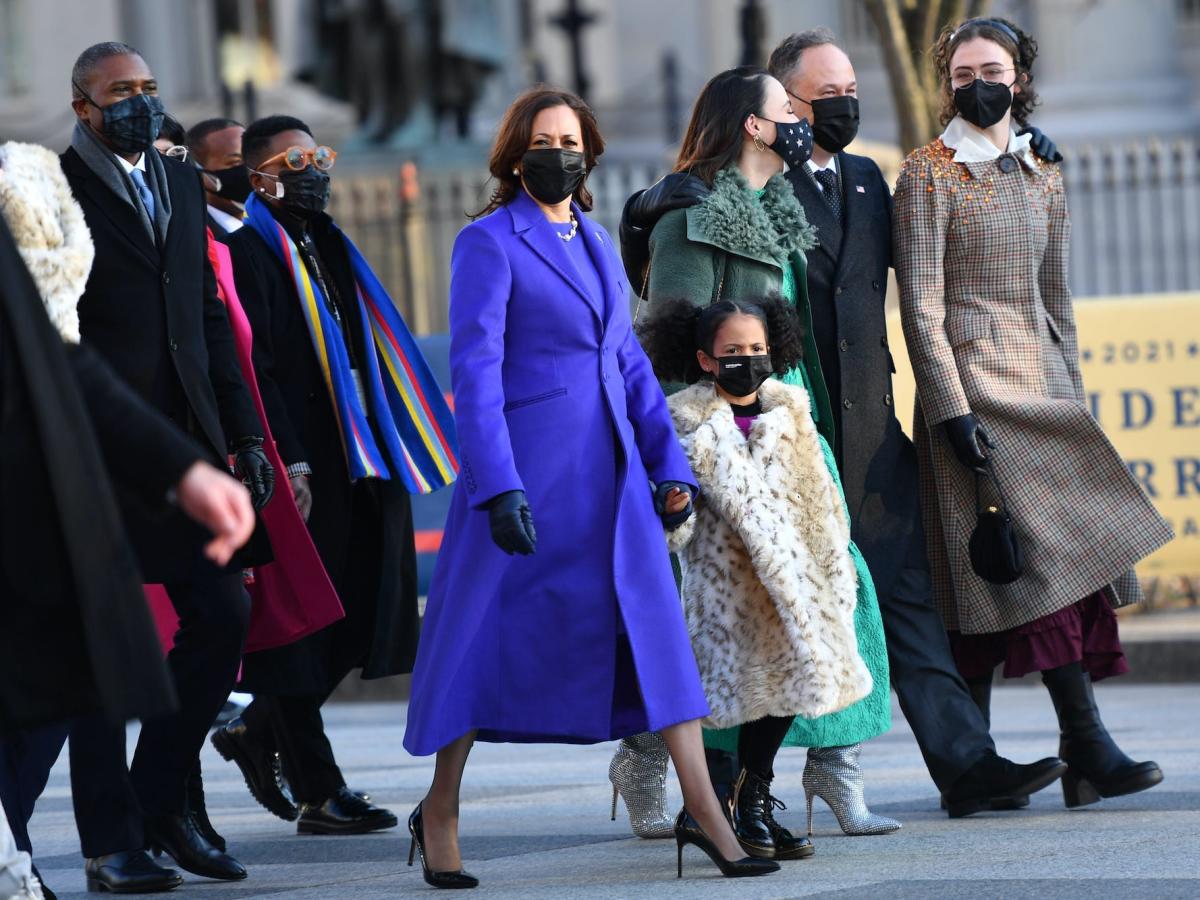 Kamala Harris' great-nieces wore custom coats designed to look like one ...