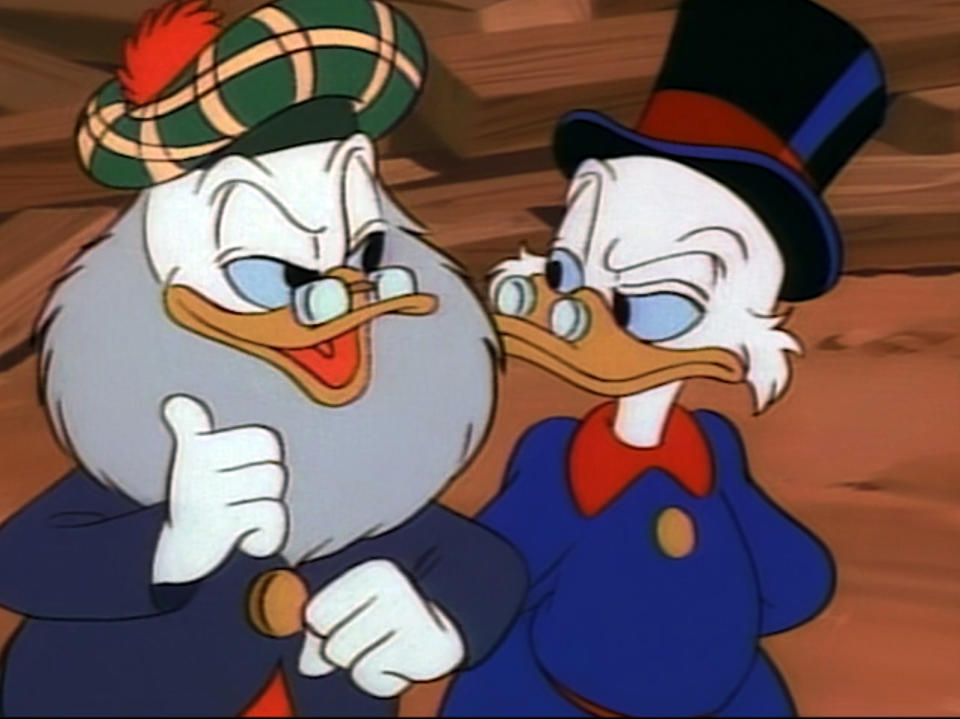Flintheart Glomgold and Scrooge McDuck