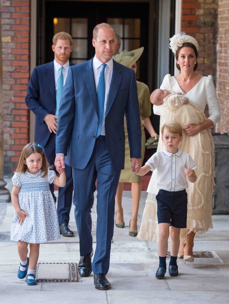 Prince Louis christening, Prince William, Kate Middleton, Prince George, Princess Charlotte, Prince Harry