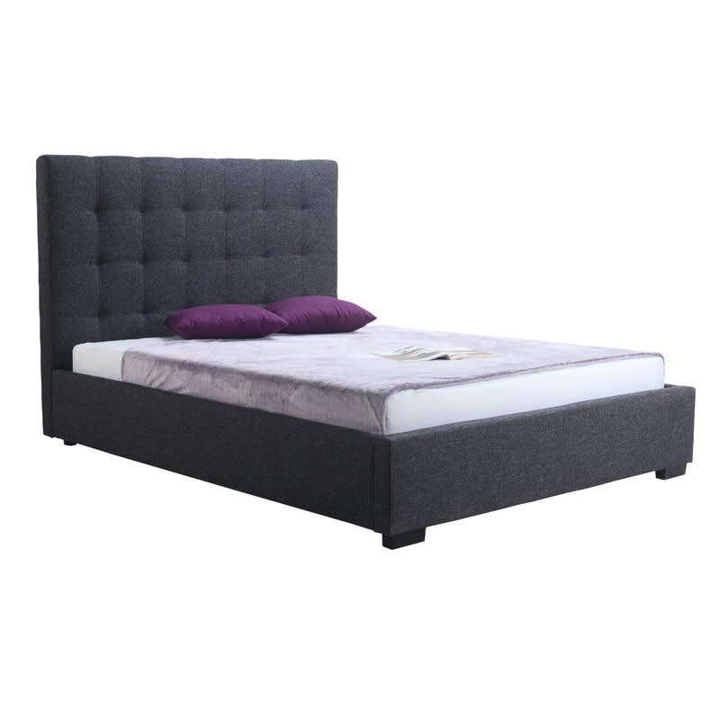 queen solid wood upholstered bed all modern