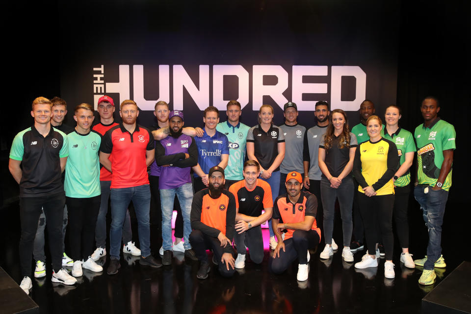 Players for the eight teams in The Hundred line up following The Hundred Draft. (Credit: Getty Images)