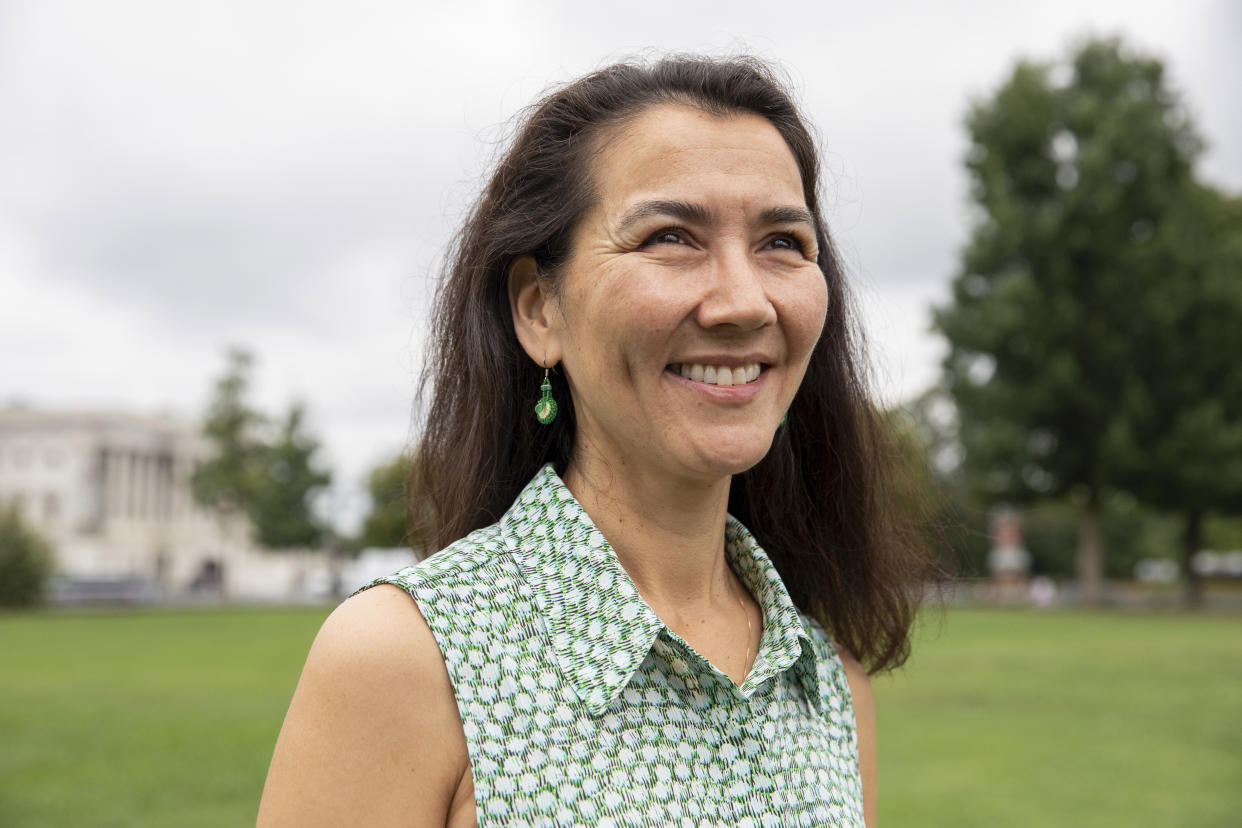 Rep.-elect Mary Peltola, D-Alaska, poses for a portrait at the U.S. Capitol in Washington on Monday, Sept. 12, 2022. (AP Photo/Amanda Andrade-Rhoades)