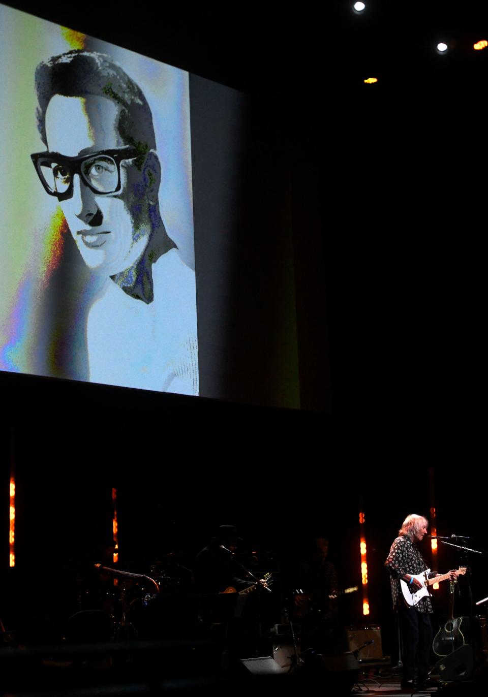 Albert Lee plays guitar during Buddy Holly's 85th Birthday Bash, Saturday, Aug. 6, 2022, at the Buddy Holly Center. Artists did covers of Buddy Holly's music.