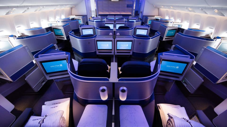 United Polaris business class on a Boeing 777. - United Airlines